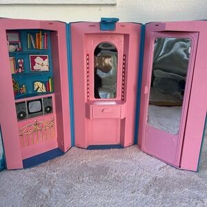 Vintage Barbie 1984 Home & Office Foldable Playset Day To Night Fashion Hexagon